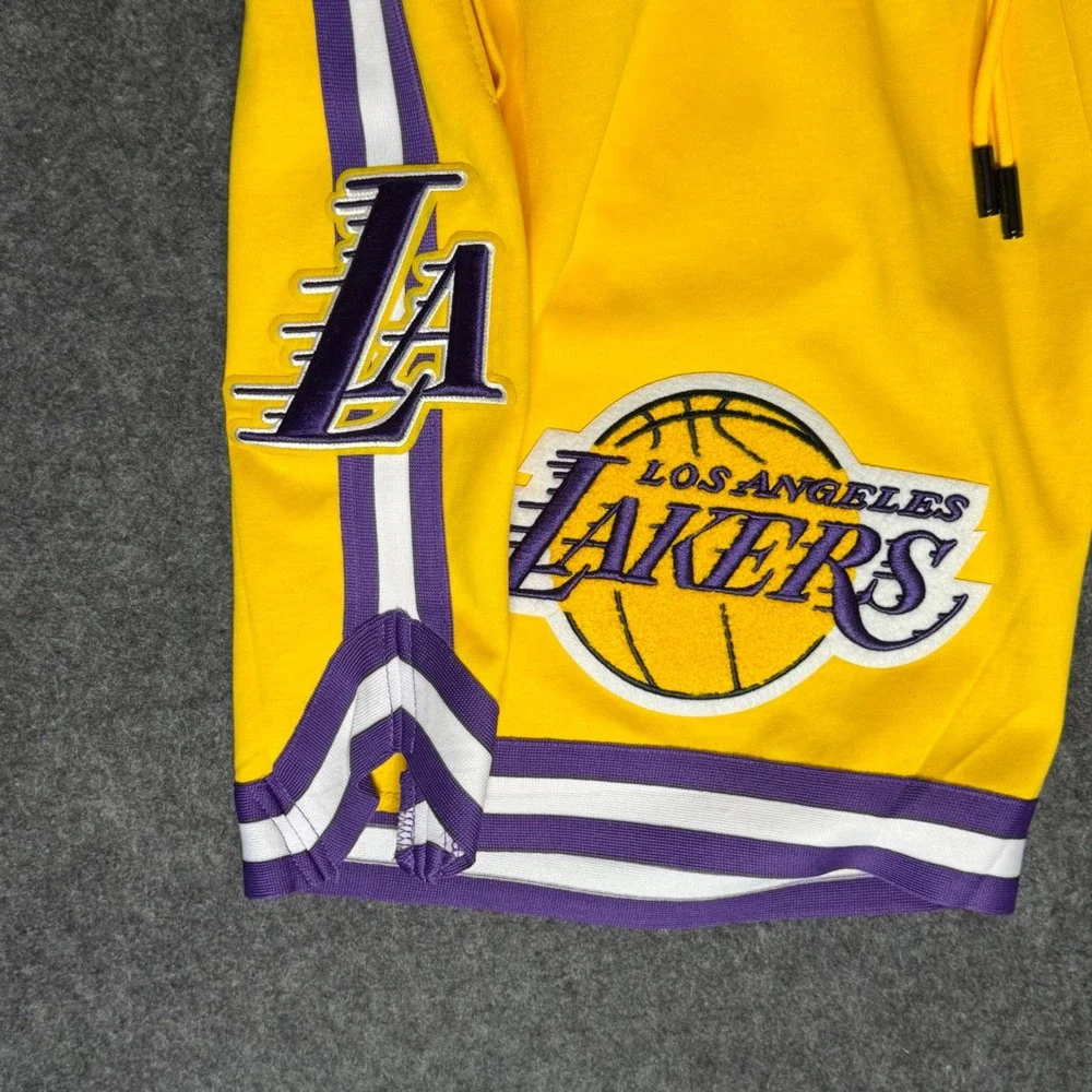 Pro Standard Los Angeles Lakers NBA Shorts Yellow Mens XL BLL354107FL New